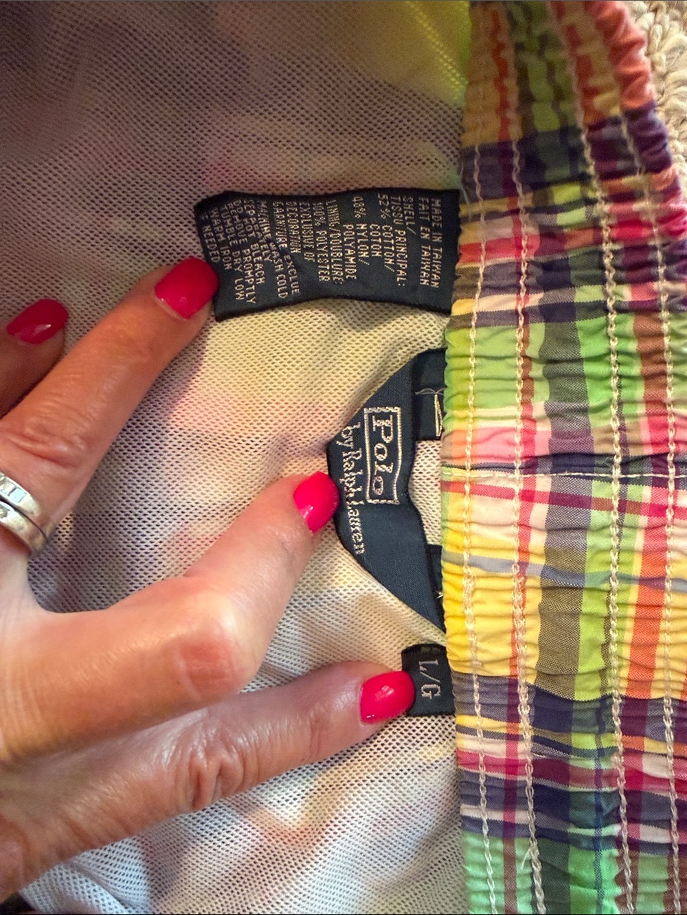 Polo by Ralph Lauren Yellow Multi Plaid Swim Trunks - Picture 4 of 5